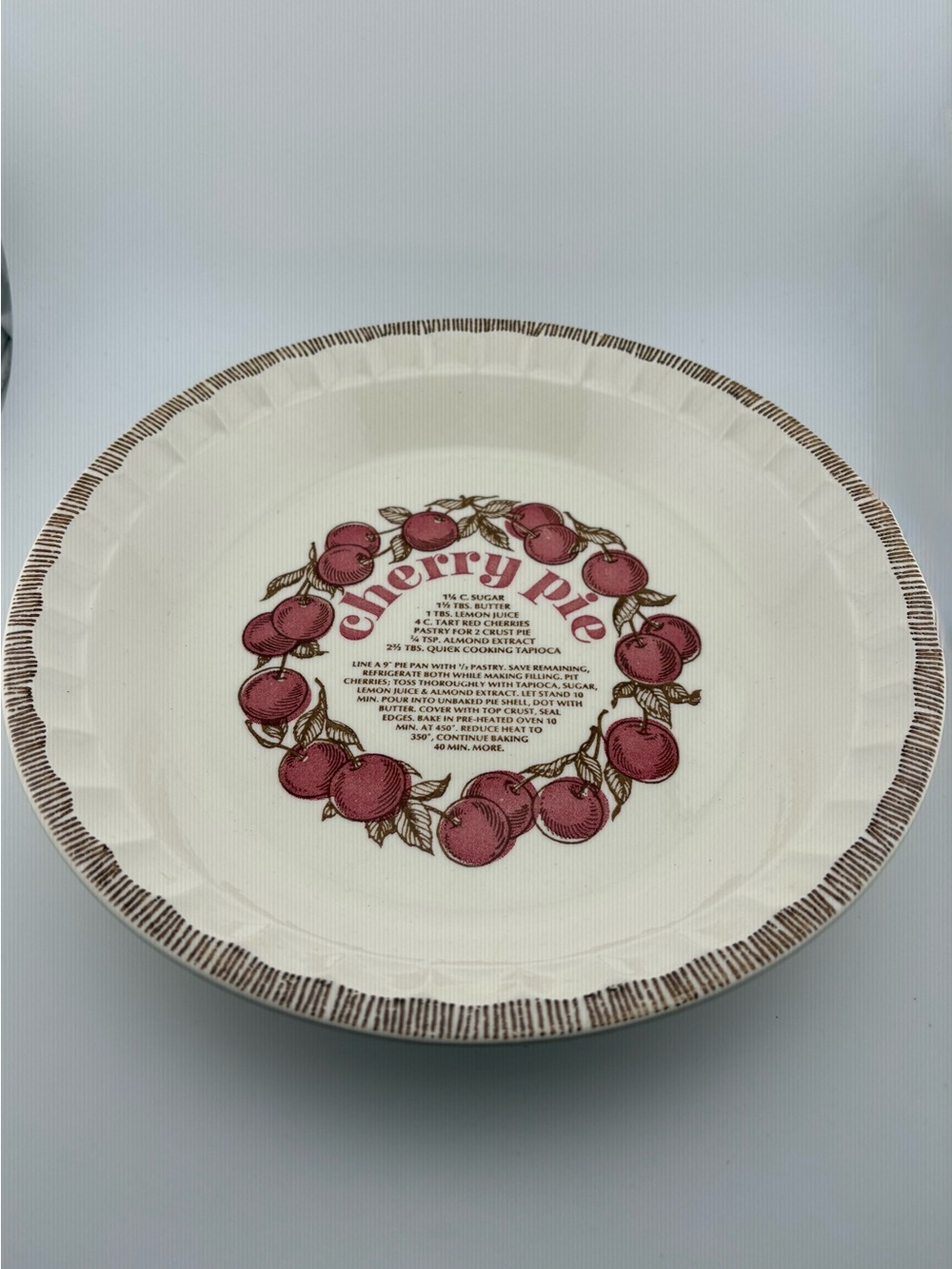 Vintage 1983 Royal China Country Harvest Cherry Pie Dish